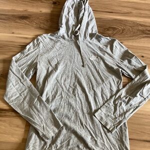 Nike Sportswear Club Jersey Pullover Hoodie Mens SMALL Gray Active BV2749-063